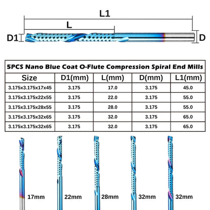 Genmitsu 3018-PROVer V2 Upgraded Desktop CNC Router Machine + 1/8 Inch Shank 5pcs Carbide Spiral O Flute Up & Down Compression End Mill CNC Router - WoodArtSupply