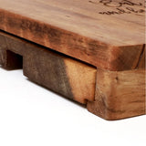 Let's Make Memories Personalized Monogram Marble Wood Cheese Board - Custom Charcuterie Platter - Home Entertaining - Customize with Initial & Name Let's Make Memories