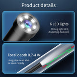 Endoscope Camera with Light,1080P HD Borescope with 6 LED Lights 9.8FT Semi-Rigid Snake Cabl,IP67 Waterproof Industrial Inspection Camera Compatible SIBOST
