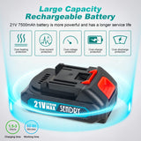 SENDRY Mini Chainsaw 6-Inch, Powerful Cordless Rechargeable Handheld Small Electric Saw Powered by 2Pcs 21V 7500mAh Batteries for Wood Cutting, Tree DIKAKO