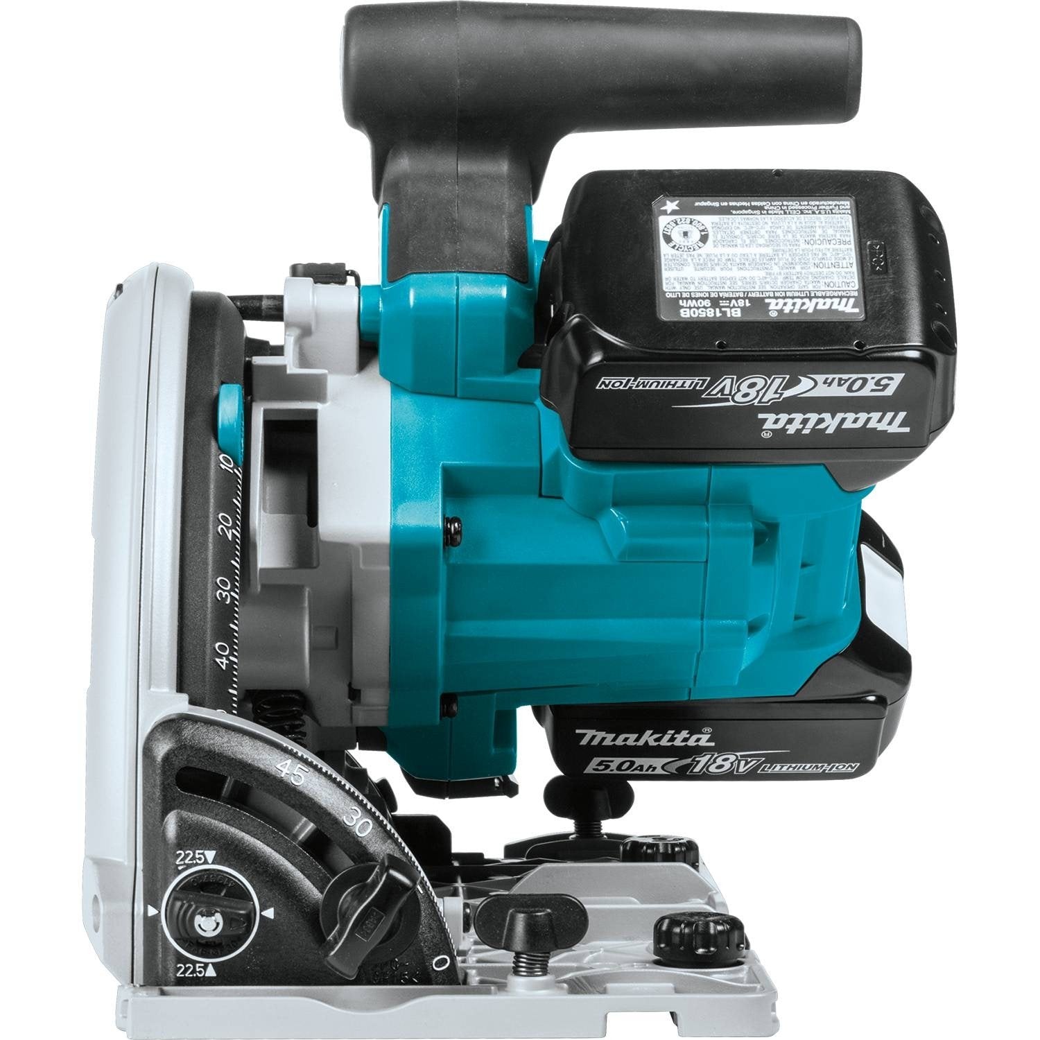 Makita XPS01PTJ 18-Volt X2 LXT Lithium-Ion (36V) Brushless Cordless 6-1/2 inch Plunge Circular Saw Kit (5.0Ah) with 199140-0 39 inch Guide Rail(Sold Makita