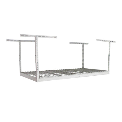 MonsterRax Overhead Garage Storage Rack - Heavy Duty Racks for Garage with 400 lb Capacity, Easy Garage Shelving, Adjustable Storage Rack, Ceiling - WoodArtSupply