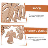 MAGICLULU 50pcs Wooden Angel Pendant Unfinished Wooden Chips Angel Wings for Crafts Christmas Wood Cutouts Blank Angel Wing Angel Christmas Ornaments MAGICLULU