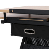 BBBuy Drafting Table Desk Art&Craft Work Station Drawing Desk Height Adjustable Tilting Tabletop Craft Table w/Stool and 2 Storage Drawers for Home BBBuy