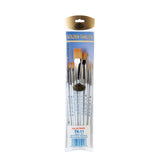Royal Gold Royal & Langnickel 11pc Beginner Brush Set, Includes - Shader, Angular, Filbert, Detail, Script, Liner, Deerfoot & Fan Brushes Royal Gold