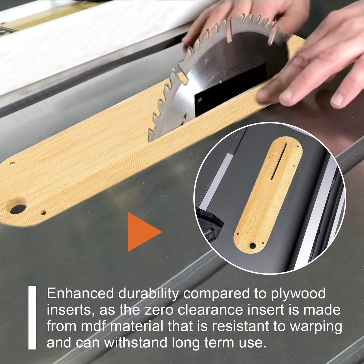 New Upgraded Zero Clearance Insert Compatible with 36-725, 36-725T2, 36-5152, 36-5000, 36-5000T2 Insert Table Saw, Dado Throat Plate for Delta 3 Pack CONGKAILU