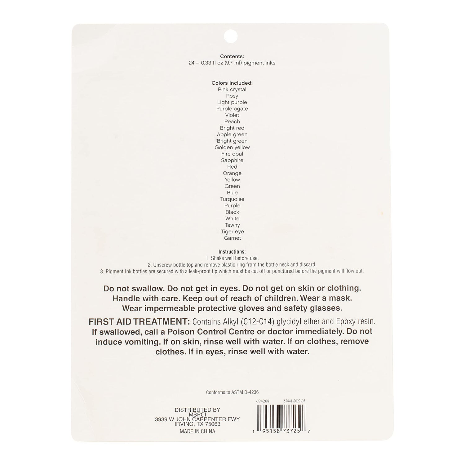 24 Color Resin Pigment Ink Set by Craft Smart® Craft Smart