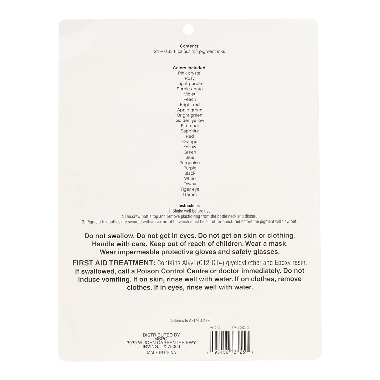 24 Color Resin Pigment Ink Set by Craft Smart® Craft Smart