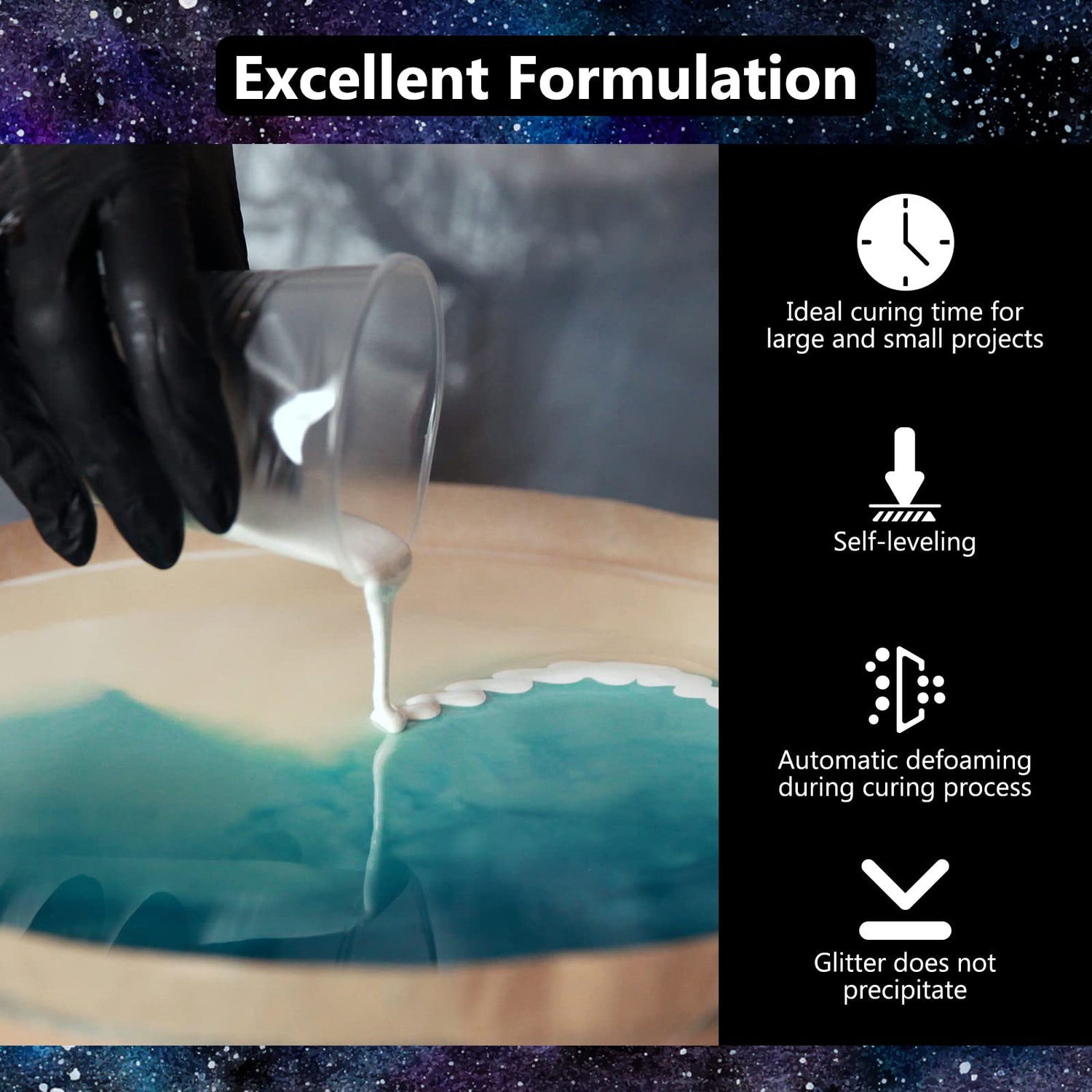 Epoxy Resin 1Gallon - Crystal Clear Epoxy Resin Kit - No Yellowing No Bubble Art Resin Casting Resin for Art Crafts, Jewelry Making, Wood & Resin KISREL