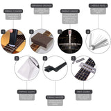 Guitar Repair Kit Set, 72 Piece Professional Guitar Repair Kit Including Guitar Strings, Plectrums, Bridge, Guitar Code For Acoustic Electric Guitar YWHWLX