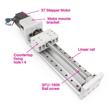 RATTMMOTOR ZBX80 200mm Stroke CNC Linear Stage Motion Actuator X Y Z Axis Linear Slide Rail Aluminum Alloy Cross Sliding Table Linear Rail Guide RATTMMOTOR