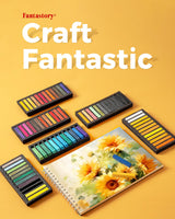 Fantastory Long Soft Chalk Pastels Set, 72 Sticks,Includes 5 Fluorescent Colors,Non Toxic Soft Pastels for Fantastory