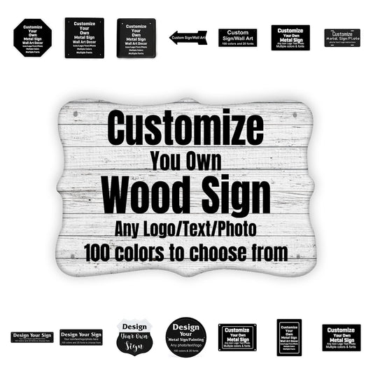 NALAHOME Personalized Wood Signs, 12x8 inch Customized Wooden Board, Custom Rustic Signs for Family Home Kitchen, Wall Art Decor, Irregular Wooden - WoodArtSupply