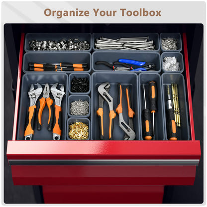 【𝟯𝟮𝗣𝗖𝗦】A-LUGEI Tool Box Organizer Tray Divider Set, Desk Drawer Organizer, Garage Organization and Storage Toolbox Accessories for Rolling Tool Chest