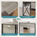 Bestier Lift Top L Shaped Desk with File Drawer, 55'' x 55'' Office Desk with Reversible Storage Drawers, L Shaped Standing Desk with Computer Bestier