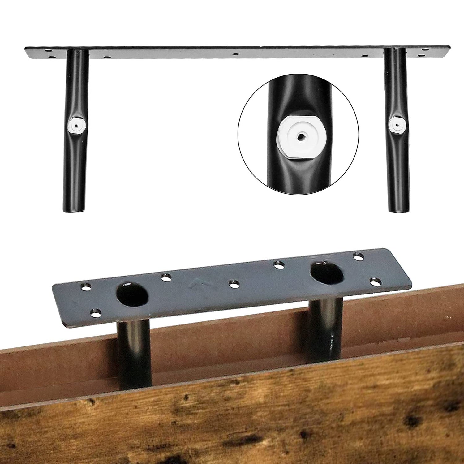 QEEIG Floating Shelves for Wall Bathroom Shelf Bedroom Kitchen Farmhouse Small Book Shelf 16 inch Set of 3, Rustic Brown (015-BN3) QEEIG