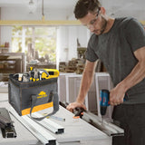 PRETEC 12 Inch Small Tool Bag, Wide Mouth Tool Tote Bag, Waterproof Tool Organizer Bag for Home Organizer for Indoor and Outdoor Gardening, PRETEC