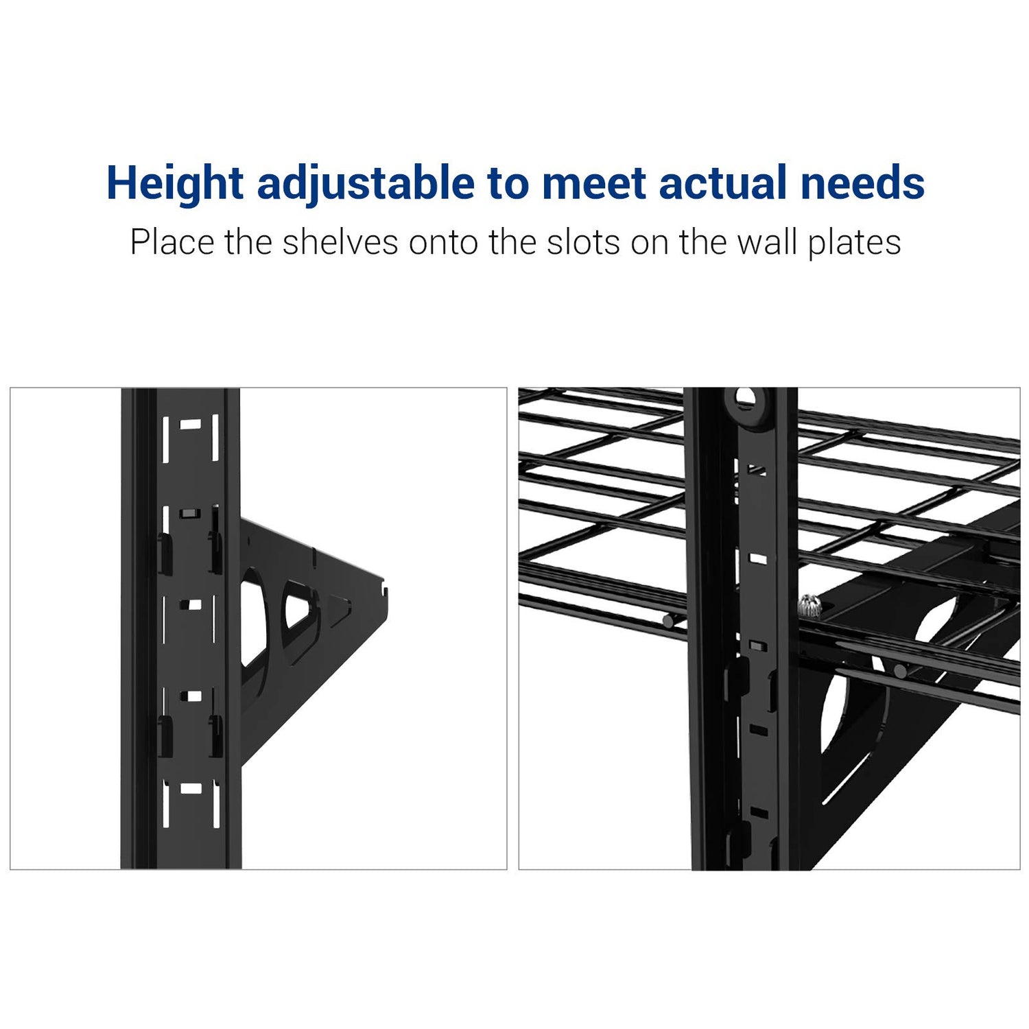 Fleximounts 3-Tier 1x4ft Garage Storage Wall Shelving 12-inch-by-48-inch per Shelf Height Adjustable Floating Shelves (Black) Fleximounts