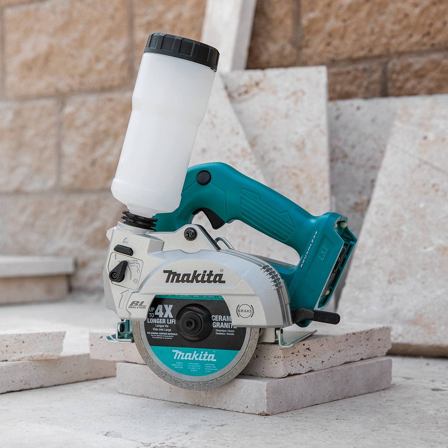 Makita XCC01Z 18V LXT® Lithium-Ion Brushless Cordless 5" Wet/Dry Masonry Saw, AWS® Capable, Tool Only - WoodArtSupply