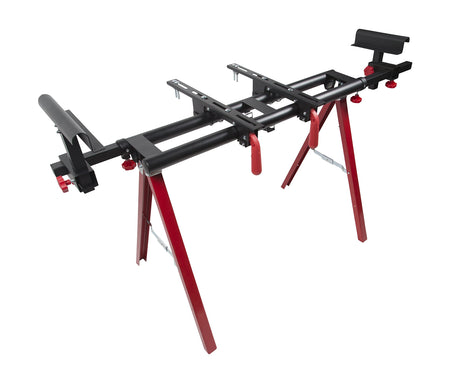 REDLEG Universal Miter Saw Stand, Supports up to 400 lbs, Extendible (60 Inch) Material Supports, Clamping Tool Mounts, Folds and Locks REDLEG