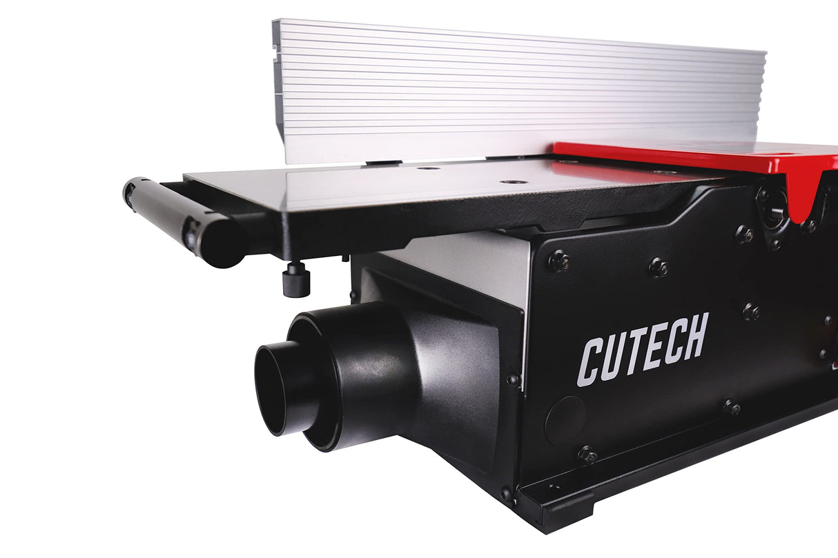Cutech 40180HI 8-Inch Spiral Cutterhead Benchtop Jointer with Cast Iron Tables, 16 Tungsten Carbide Inserts, Extra Long 24" Fence and Additional CUTECH