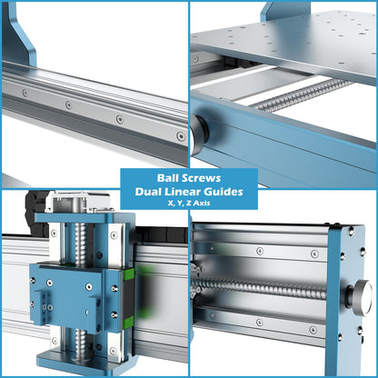 Genmitsu 3030-PROVer MAX CNC Router Machine with Linear Guide & Ball Screw Motion, Achieve ±0.05mm Accuracy for High Precision Metal Aluminum Copper - WoodArtSupply