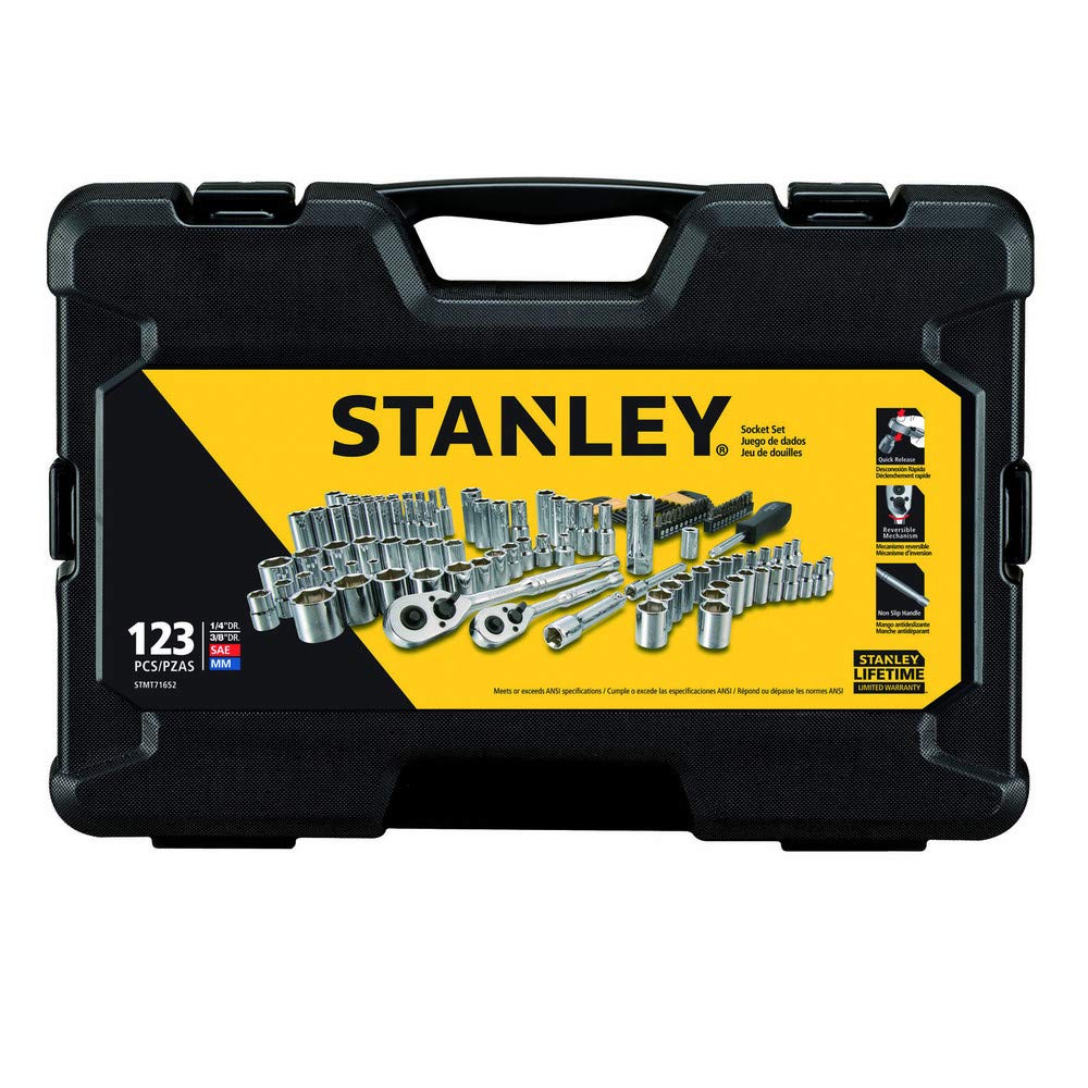 STANLEY Drive Socket Set, 123-Piece, Black (STMT71652) Stanley