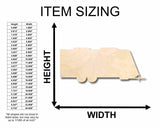 Unfinished Wood Travel Trailer Camper Silhouette - Craft- up to 24" DIY 5" / 1/4" 24 Hour Crafts