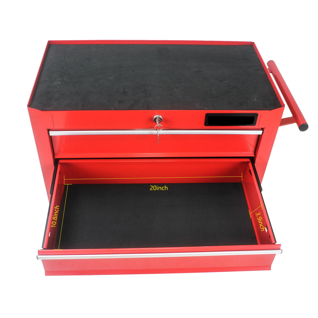 Rolling Tool Chest, 5-Drawer Rolling Tool Box With Interlock System And Wheels For Garage, Warehouse, Workshop, Repair Shop (Red) Fulvari