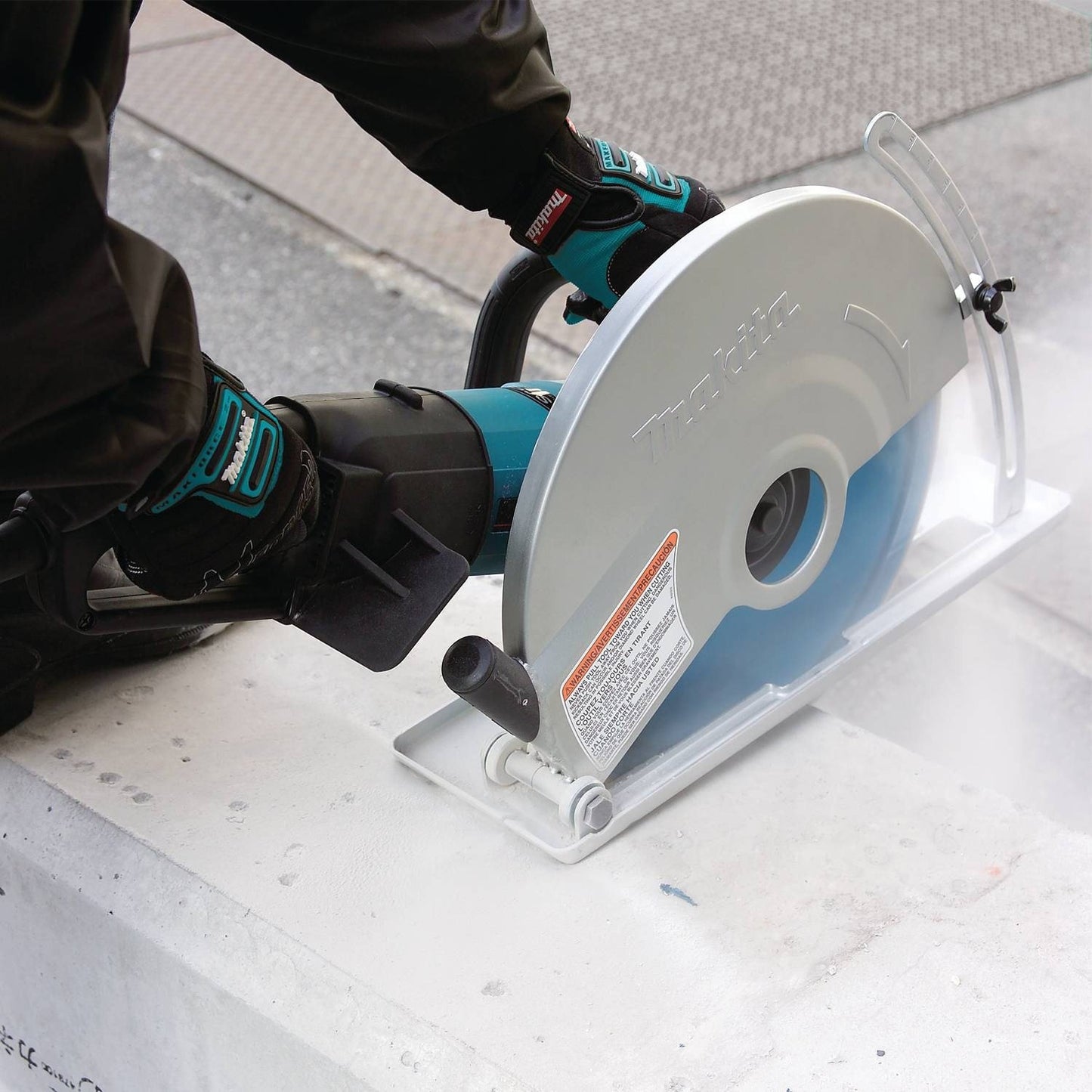 Makita 4114X 14" SJS™ Electric Angle Cutter, with 14" Diamond Blade - WoodArtSupply