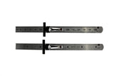SE Stainless Steel SAE Metric Ruler Set - Stainless Steel Precision Ruler Measuring Tool - Detachable Clips - Set of 2 Pcs - 925PSR-2 SE