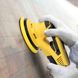 Electric Random Orbital Sander 350W Brushless Motor 3/16 inch Orbit, 110V 6-Inch 10000 RPM Variable Speed Tool for Metal Fabrication, Woodworking Hueborly