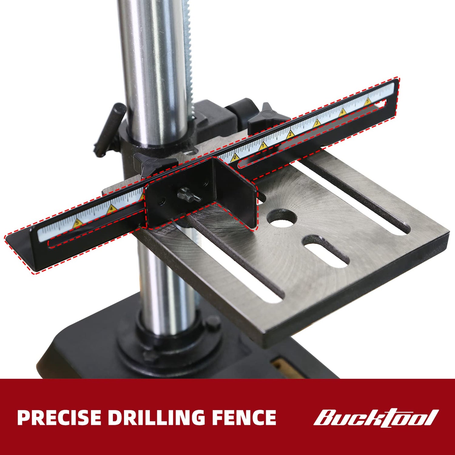 BUCKTOOL 10-Inch Drill Press 6.0 Amp 3/4 HP Bench Drill Press 5-Speed Benchtop Drilling Machine with LED Work Light Bucktool