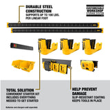 DEWALT Tool Organizer for Power Tools, 10 Pieces, Includes Metal Rails, Tool Holsters, Magnetic Power Strip and Battery Organizer, DEWALT Workshop DEWALT