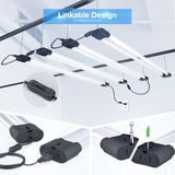 Ensenior 10 Pack Linkable Led Shop Light 4ft for Garage, 4400 High Lumens, 36W Equivalent 280W, 5000K Daylight, 48 Inch Utility shop led lights, Ensenior