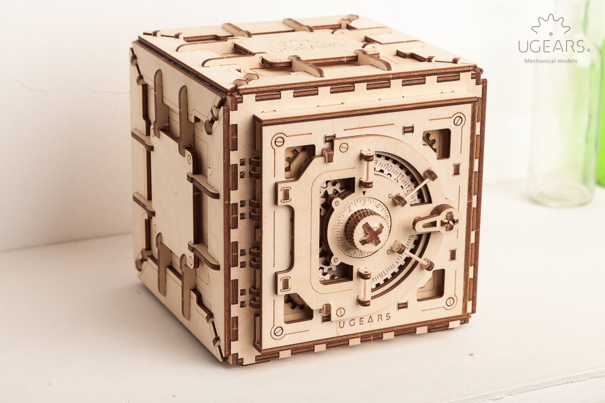UGEARS Model Safe Kit | 3D Wooden Puzzle | DIY Mechanical Safe UGEARS