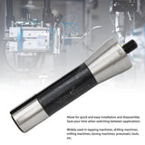 Tool Steel Drill Chuck Arbor, R8 Shank to 3/8in Threaded Manganese Steel 24mm Length R8 Shank Mill Arbor Adapter,Lathe Tools,Used for Tapping, PerGar