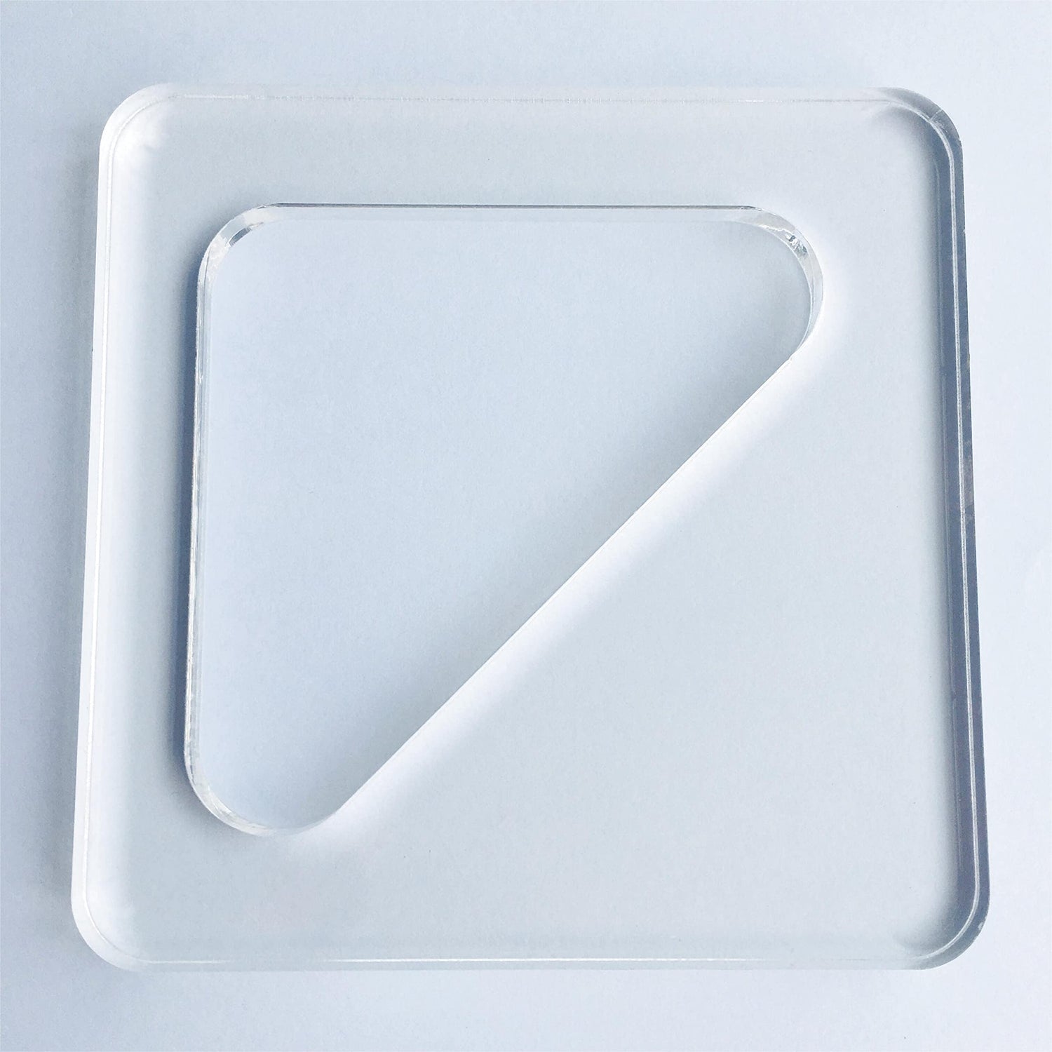 Triangle Cutting Board and Charcuterie Board Handle Template, Laser Cut Acrylic Router Template, Woodworking Router Template (2'') Phocaea