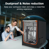 3D Printer Enclosure with LED Lighting, Fireproof Dustproof Tent Constant Temperature Protective Cover for Creality Ender 3/Ender 3 Pro/Ender YOOPAI