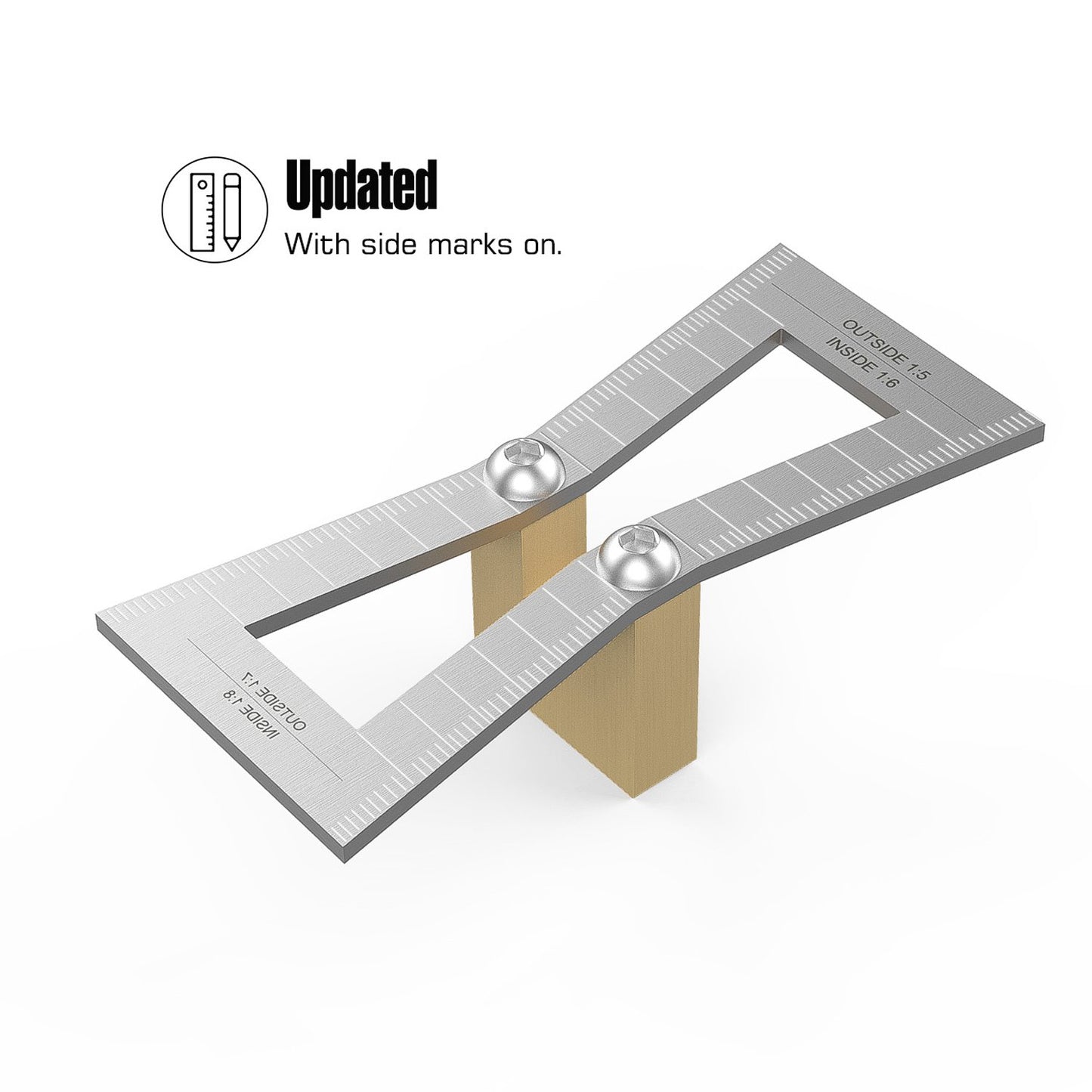 Housolution Dovetail Marker, Stainless Steel Dovetail Jig Guide with Scale Size 1:5-1:6 and 1:7-1:8, Precise Dovetail Guide, Wood Joints Dovetail - WoodArtSupply