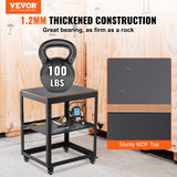 VEVOR Thickness Planer Stand, 100 lbs heavy loads, Three-Gear Height Adjustable Thickness Planer Table,with 4 Stable Casters & Storage Space, for VEVOR