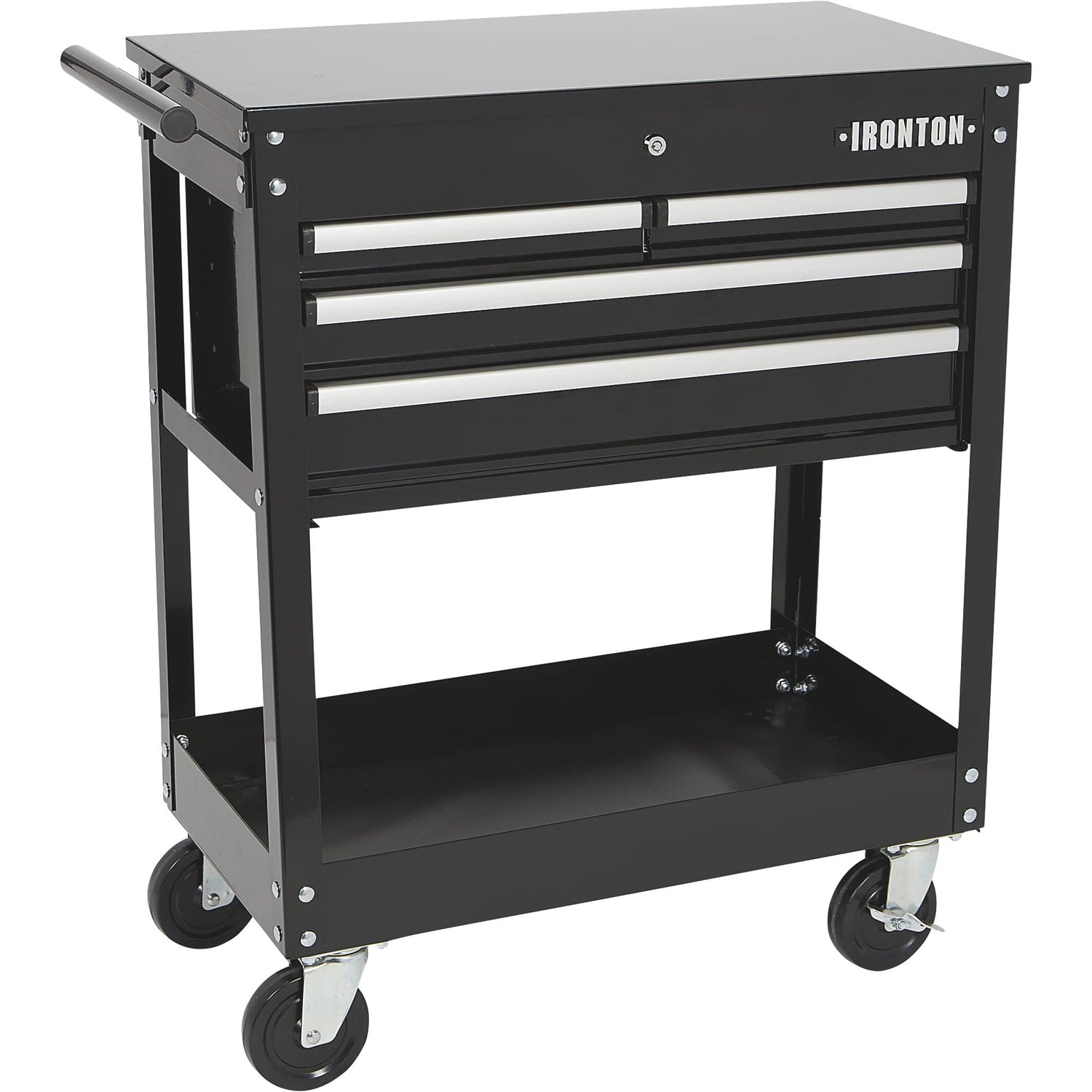 Ironton 30in. 4-Drawer Tool Cart - 33-7/8in.L x 17-5/8in.W x 39-1/8in.H, 500-Lb. Capacity Ironton