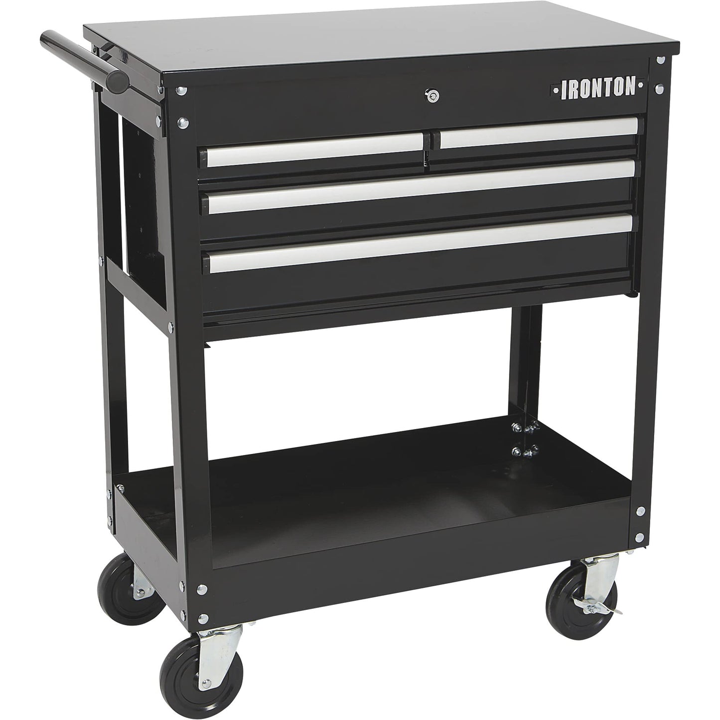 Ironton 30in. 4-Drawer Tool Cart - 33-7/8in.L x 17-5/8in.W x 39-1/8in.H, 500-Lb. Capacity - WoodArtSupply