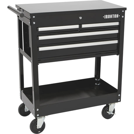 Ironton 30in. 4-Drawer Tool Cart - 33-7/8in.L x 17-5/8in.W x 39-1/8in.H, 500-Lb. Capacity Ironton