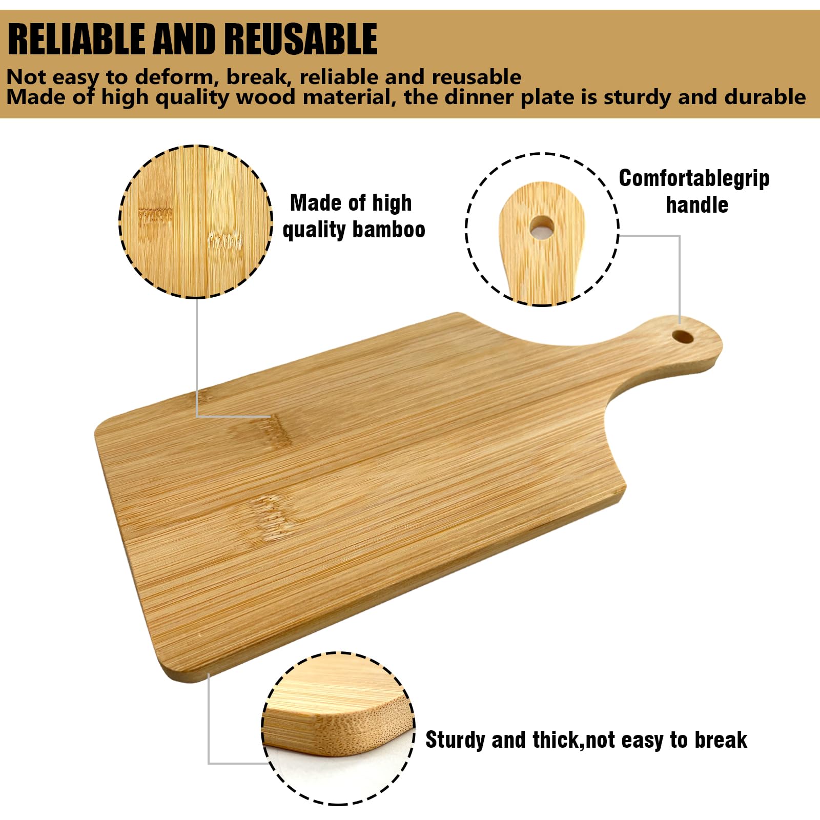 6 Pcs Mini Charcuterie Boards,11x5 Inch Wood Cutting Board Bulk,Mini Cutting Boards For Crafts With Handle,Laser Engraving Cutting Board - WoodArtSupply