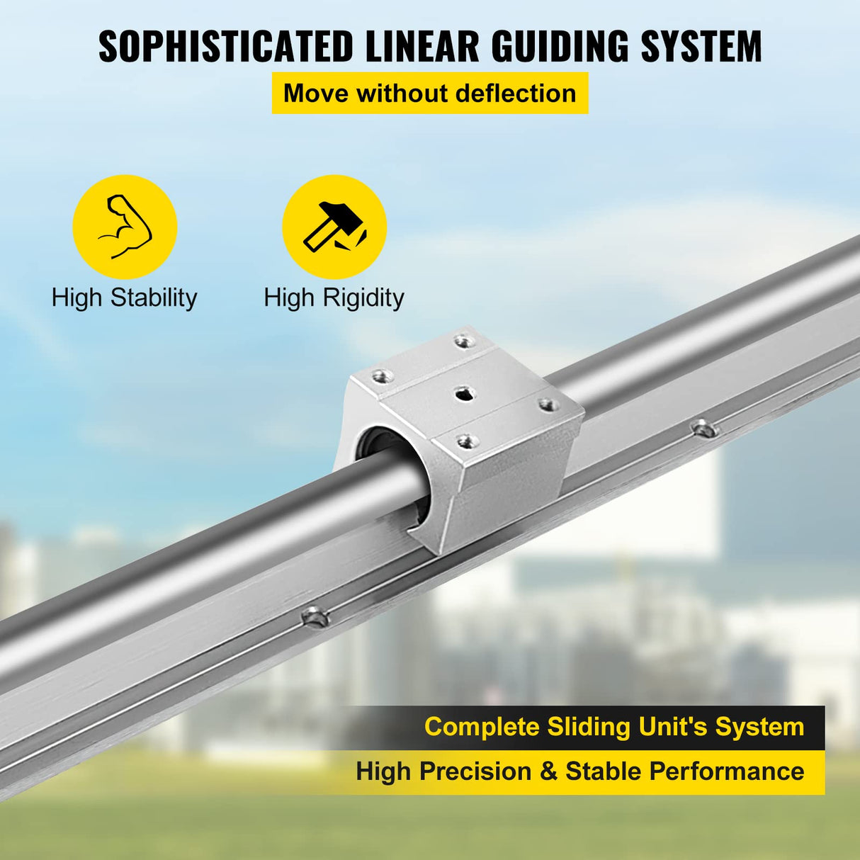 OrangeA Linear Rail 2PCS SBR20-1500mm Linear Slide Rail 4PCS SBR20UU Bearing Block CNC Kit Linear Rails and Bearings Kit CNC Rails Linear Rail Set OrangeA