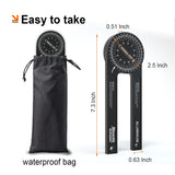 Mecurate Aluminum Miter Saw Protractor, 7.3-Inch Angle Finder Featuring Precision Laser Engraved Scales Woodworking Lightning Measure Tool with 360 Mecurate