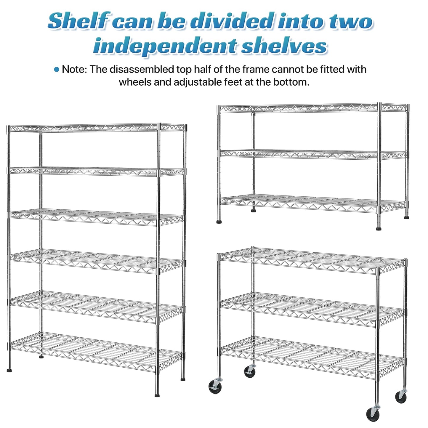 Meet perfect Adjustable Storage Shelves 6 Tier Wire Shelving Unit and Storage, 2100lbs Capacity Metal Shelving Heavy Duty Garage Shelves Storage - WoodArtSupply