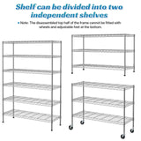 Meet perfect Adjustable Storage Shelves 6 Tier Wire Shelving Unit and Storage, 2100lbs Capacity Metal Shelving Heavy Duty Garage Shelves Storage Meet perfect