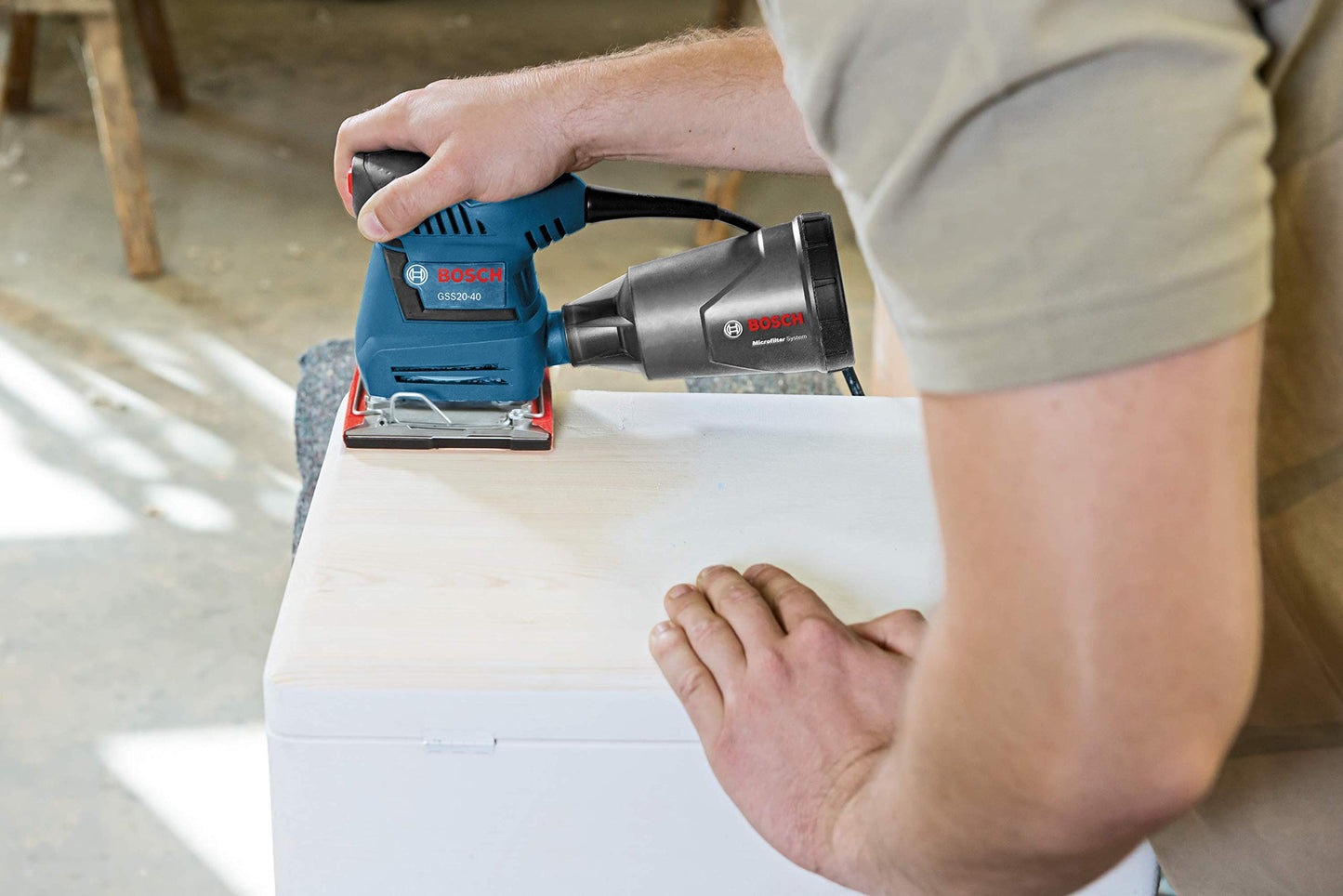 BOSCH GSS20-40 Orbital Finishing Sander (1/4-Sheet) - WoodArtSupply